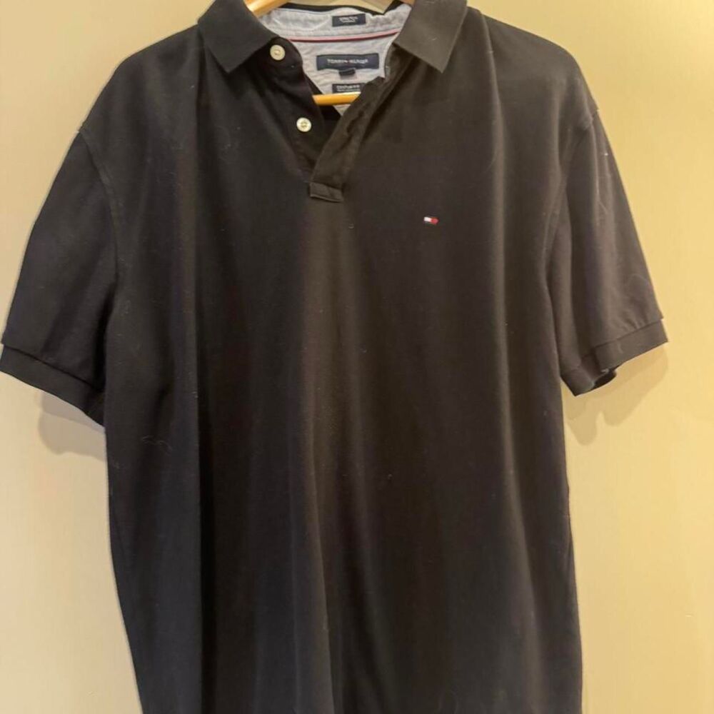 Tommy Hilfiger black polo shirt size XL